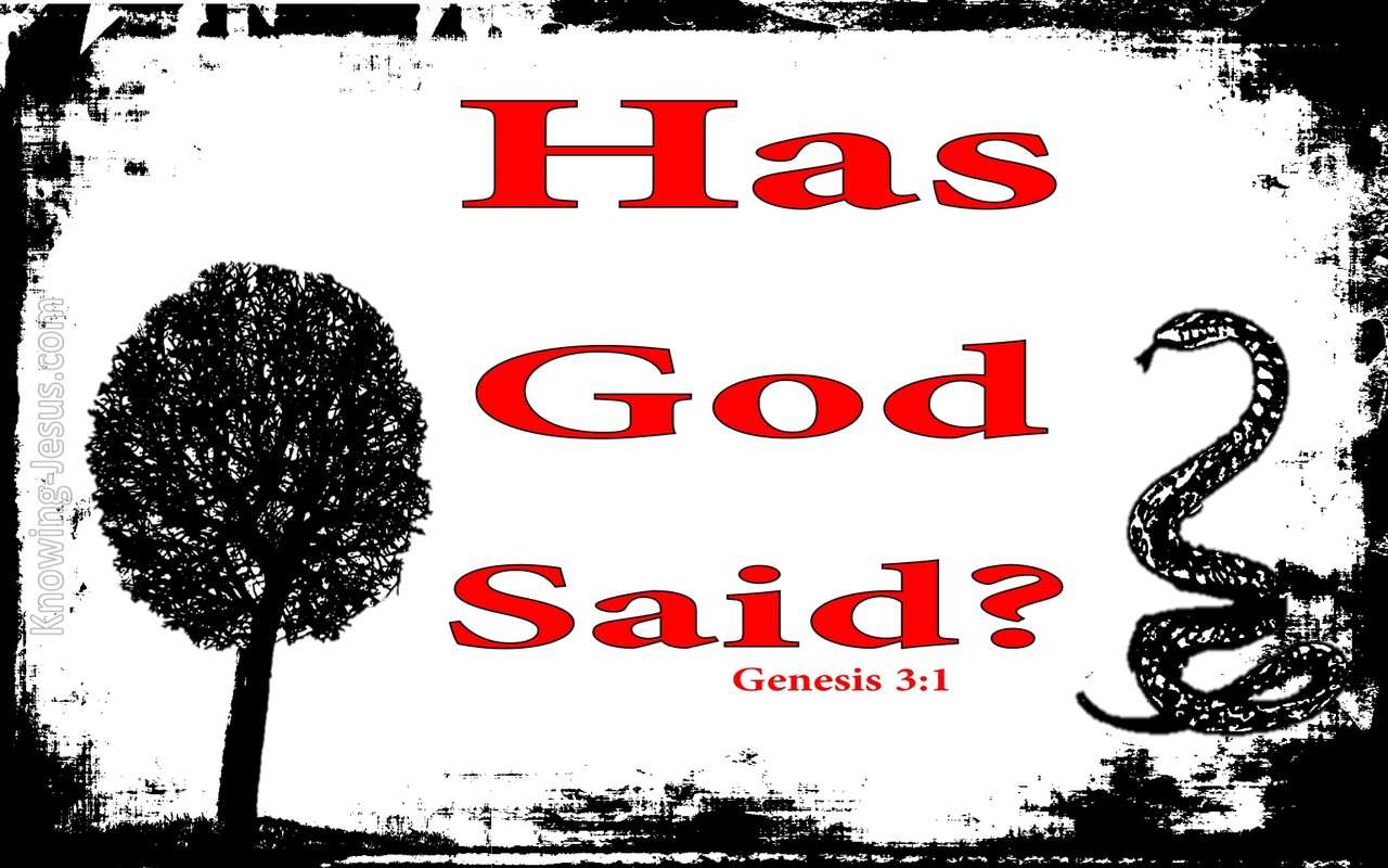 Genesis 3:1 Has God Said (red)